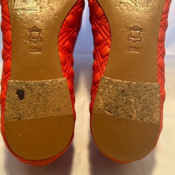Tory Burch Marion Quilted Ballet Flats Samba Grosgrain Bow Logo sz. 7.5 - Picture 4 of 11